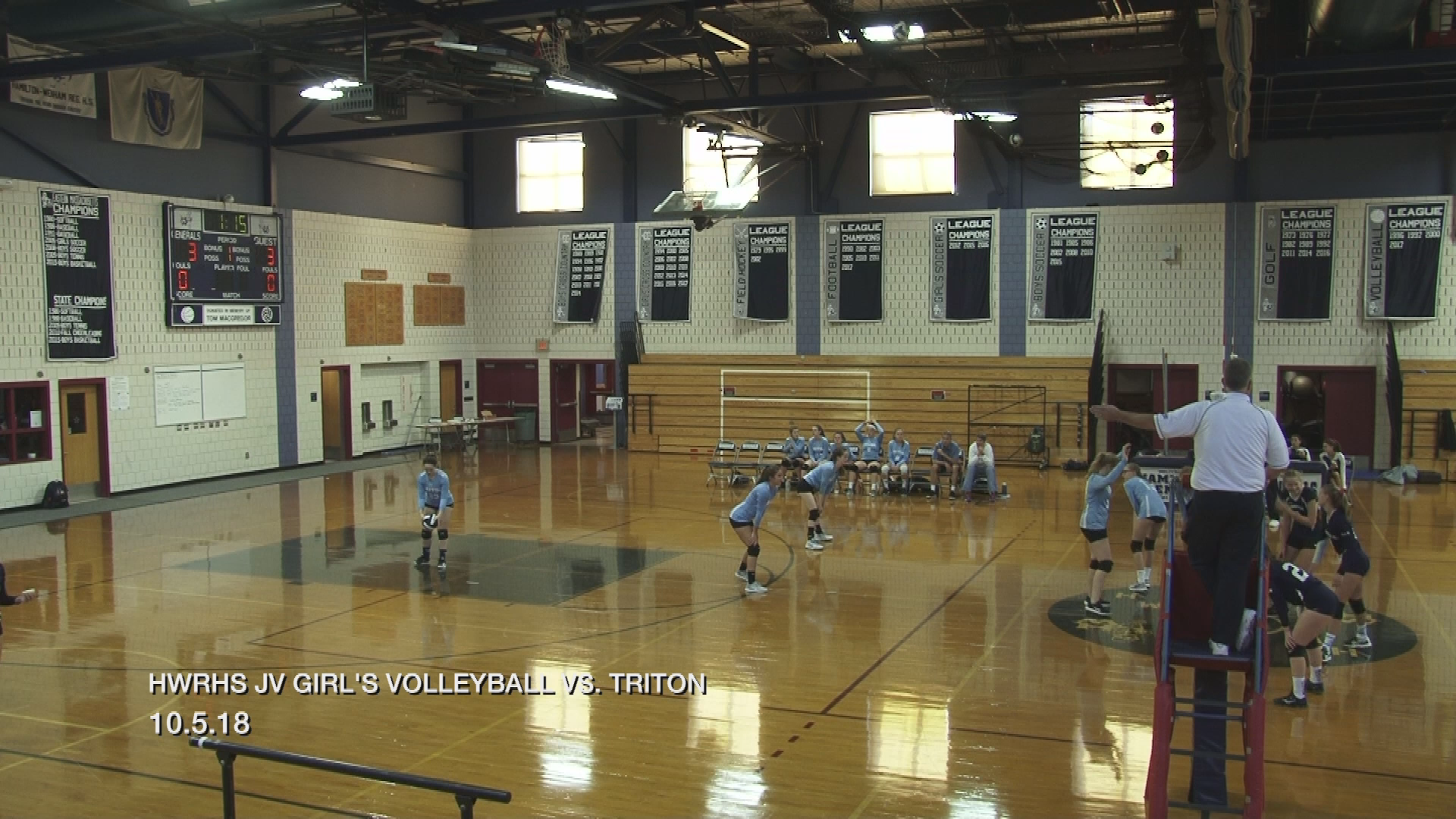 HWRHS JV Girl’s Volleyball VS Triton 10.5.18
