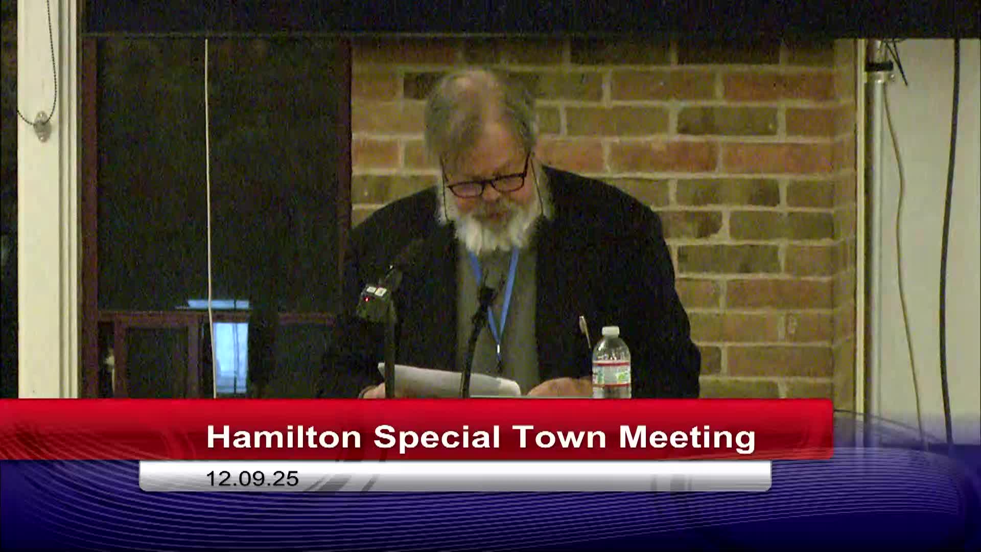 Hamilton Special Town Meeting 12.9.25