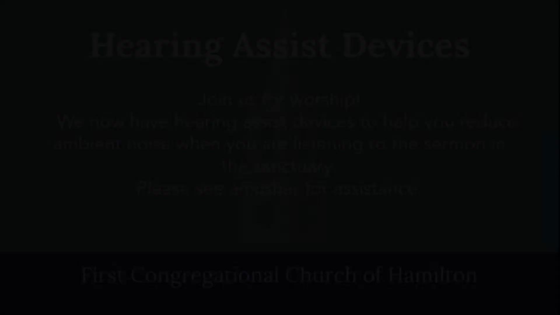 First Congregational Church in Hamilton 2.8.26