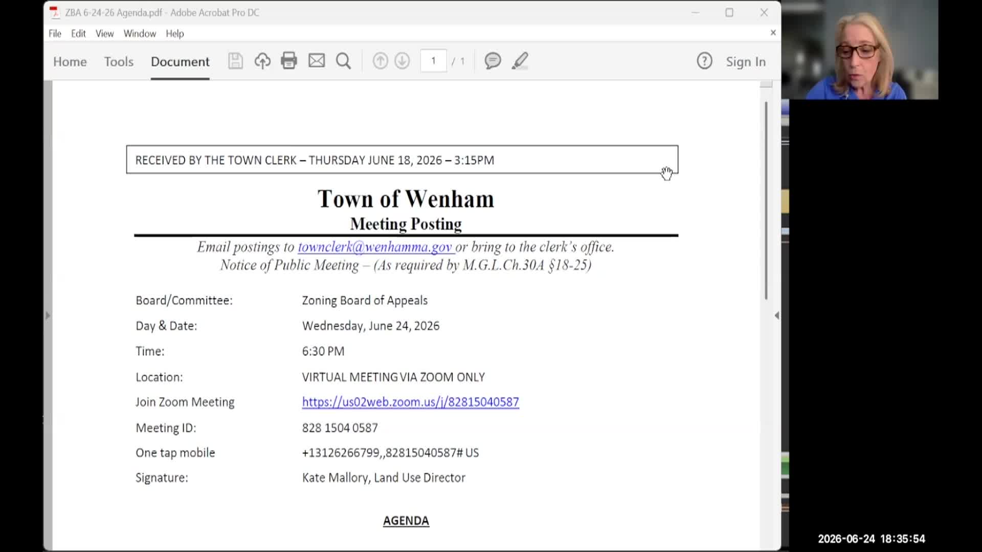 Wenham ZBA 6.24.26