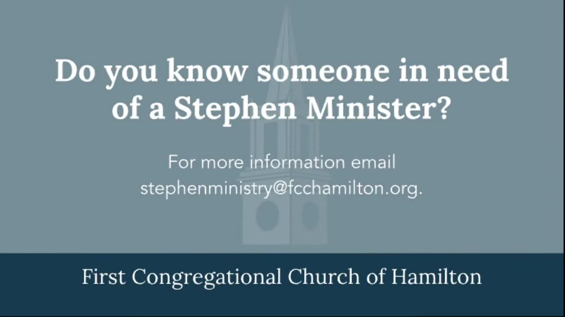 First Congregational Church in Hamilton 7.26.26